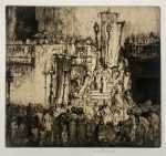 Print by Frank Brangwyn: Procession, Genoa, available at Childs Gallery, Boston