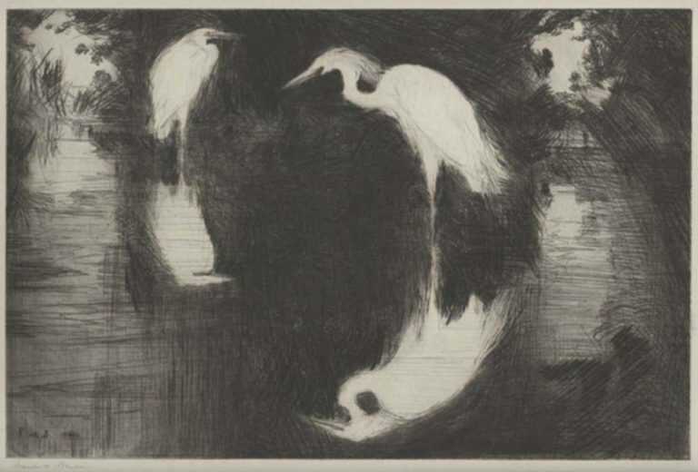 Print by Frank Benson: Dark Pool, represented by Childs Gallery