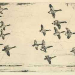 Print by Frank Benson: Over Currituck Marshes, represented by Childs Gallery