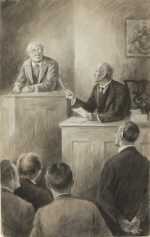 Drawing By Frank T. Merrill: "you Have Seen This Before, Mr. Elphie" At Childs Gallery