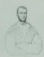 Drawing by French School: Portrait d'un artiste, Circa 1840, available at Childs Gallery, Boston