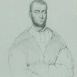 Drawing by French School: Portrait d'un artiste, Circa 1840, available at Childs Gallery, Boston
