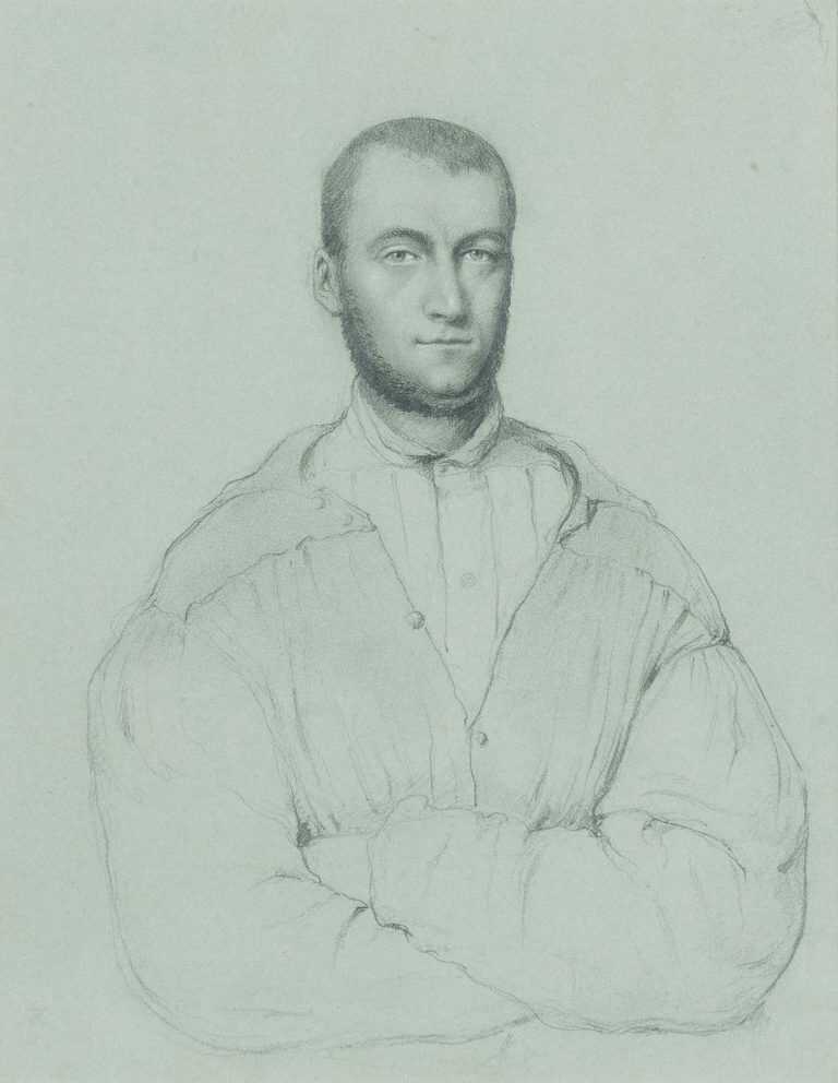 Drawing by French School: Portrait d'un artiste, Circa 1840, available at Childs Gallery, Boston