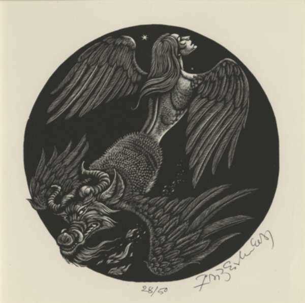 Print by Fritz Eichenberg: [Mythological Creature], represented by Childs Gallery