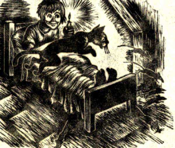 Print by Fritz Eichenberg: Dick Whittington and his Cat, represented by Childs Gallery
