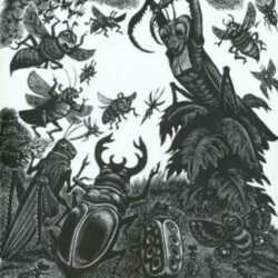 Print by Fritz Eichenberg: Fables with a Twist: After the Blast, represented by Childs Gallery