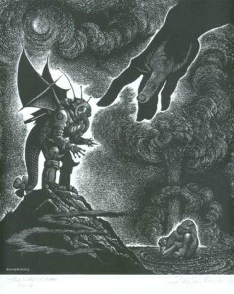 Print by Fritz Eichenberg: Fables with a Twist: The New Adam, represented by Childs Gallery