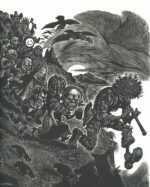 Print by Fritz Eichenberg: Fables with a Twist: The Pied Piper, represented by Childs Gallery