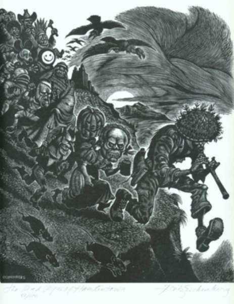 Print by Fritz Eichenberg: Fables with a Twist: The Pied Piper, represented by Childs Gallery