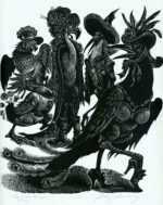 Print by Fritz Eichenberg: Fables with a Twist: The Vain Crow, represented by Childs Gallery