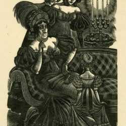 Print By Fritz Eichenberg: Jane Eyre [woman On Couch] At Childs Gallery