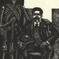 Print by Fritz Eichenberg: Posada [Jose Guadalupe Posada, 1852-1913], represented by Childs Gallery