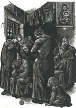 Print by Fritz Eichenberg: Resurrection [Crying], represented by Childs Gallery