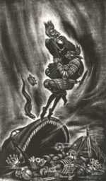 Print by Fritz Eichenberg: Richard III [Act V, scene v], represented by Childs Gallery