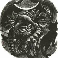 Print by Fritz Eichenberg: Tales of Poe (Frontispiece to Part VI), represented by Childs Gallery