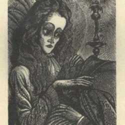 Print by Fritz Eichenberg: Tales of Poe (Ligeia), represented by Childs Gallery