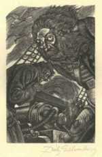 Print by Fritz Eichenberg: Tales of Poe (MS. Found in a Bottle), represented by Childs Gallery