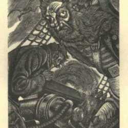 Print by Fritz Eichenberg: Tales of Poe (MS. Found in a Bottle), represented by Childs Gallery