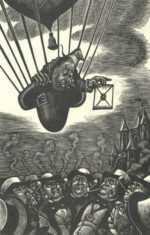 Print by Fritz Eichenberg: Tales of Poe (The Adventure of Hans Phaall), represented by Childs Gallery