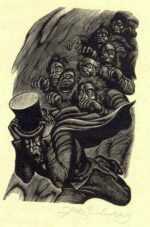 Print by Fritz Eichenberg: Tales of Poe (The Imp of the Perverse), represented by Childs Gallery