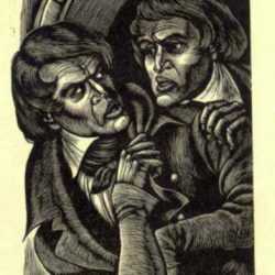 Print by Fritz Eichenberg: Tales of Poe (William Wilson), represented by Childs Gallery