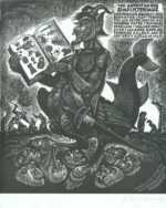 Print by Fritz Eichenberg: The Adventures of Simplicius Simplicissimus: The New Phoenix, represented by Childs Gallery