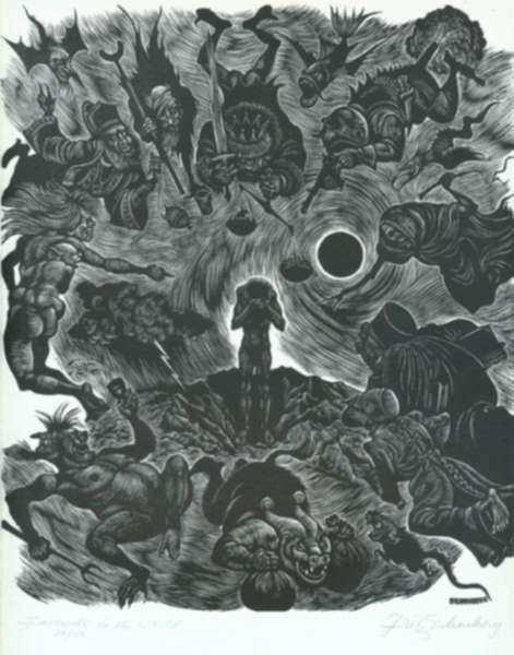 Print by Fritz Eichenberg: The Adventures of Simplicius Simplicissimus: Simplicius' Far, represented by Childs Gallery