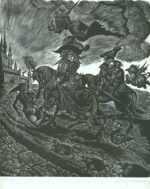 Print by Fritz Eichenberg: The Adventures of Simplicius Simplicissimus: Extravagance an, represented by Childs Gallery