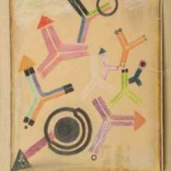 Drawing by Fritz Levedag: Arrows and Rings, represented by Childs Gallery