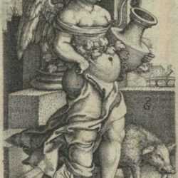 Print by Georg Pencz: Gula [Gluttony], from The Seven Mortal Sins, represented by Childs Gallery