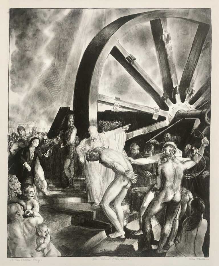 Print by George Bellows: The Christ of the Wheel, available at Childs Gallery, Boston