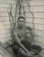 Photograph by George Platt Lynes: [Chuck Howard Sitting], available at Childs Gallery, Boston