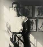 Photograph by George Platt Lynes: [Chuck Howard Standing Against Wall], available at Childs Gallery, Boston