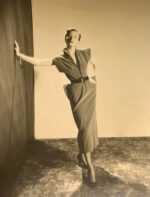 Photograph by George Platt Lynes: [Woman in Dress Leaning Against Wall], available at Childs Gallery, Boston