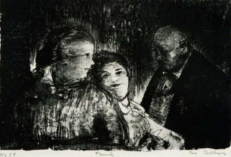 Print by George Bellows: Family, represented by Childs Gallery
