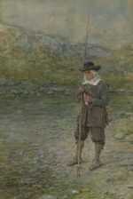 Watercolor by George Henry Boughton: [Izaak Walton], represented by Childs Gallery