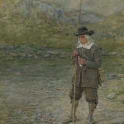 Watercolor by George Henry Boughton: [Izaak Walton], represented by Childs Gallery
