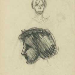 Drawing by George Luks: [Studies of a Girl], represented by Childs Gallery