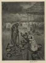 Print by George Overbury (Pop) Hart: Chicken Vendor, Trinidad, represented by Childs Gallery