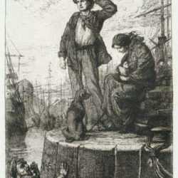 Print by George Percy Jacomb-Hood: Last of England, represented by Childs Gallery