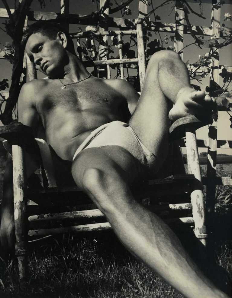 Photograph By George Platt Lynes: [chuck Howard In Chair] At Childs Gallery