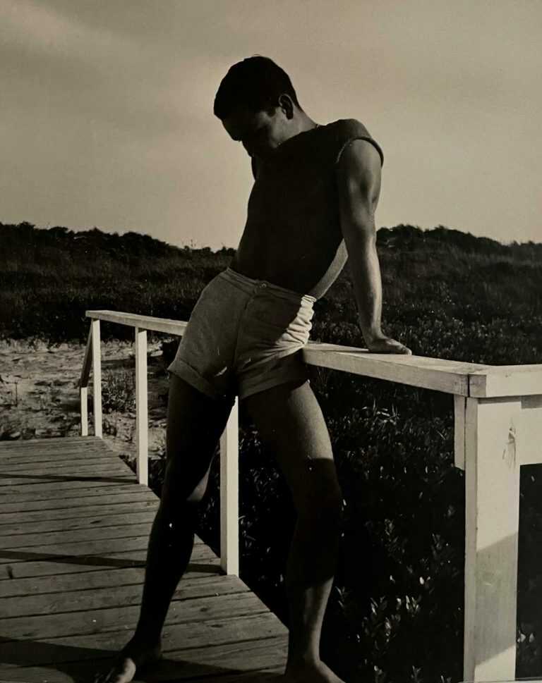 Photograph By George Platt Lynes: [chuck Howard On Boardwalk, Probably Fire Island] At Childs Gallery