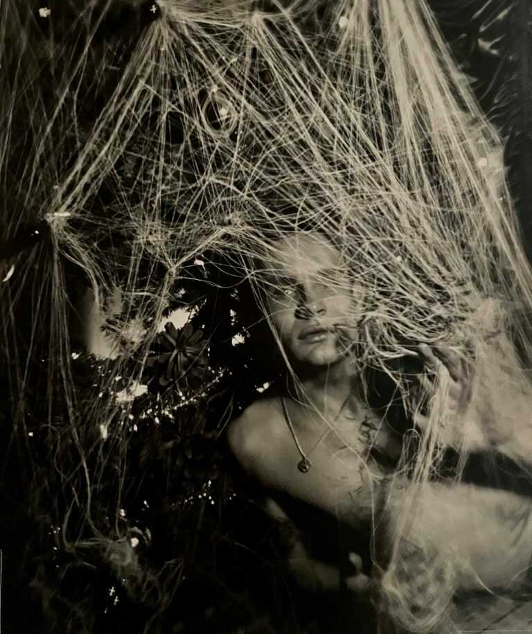 Photograph By George Platt Lynes: [chuck Howard Posing Among An Adorned Tree I] At Childs Gallery