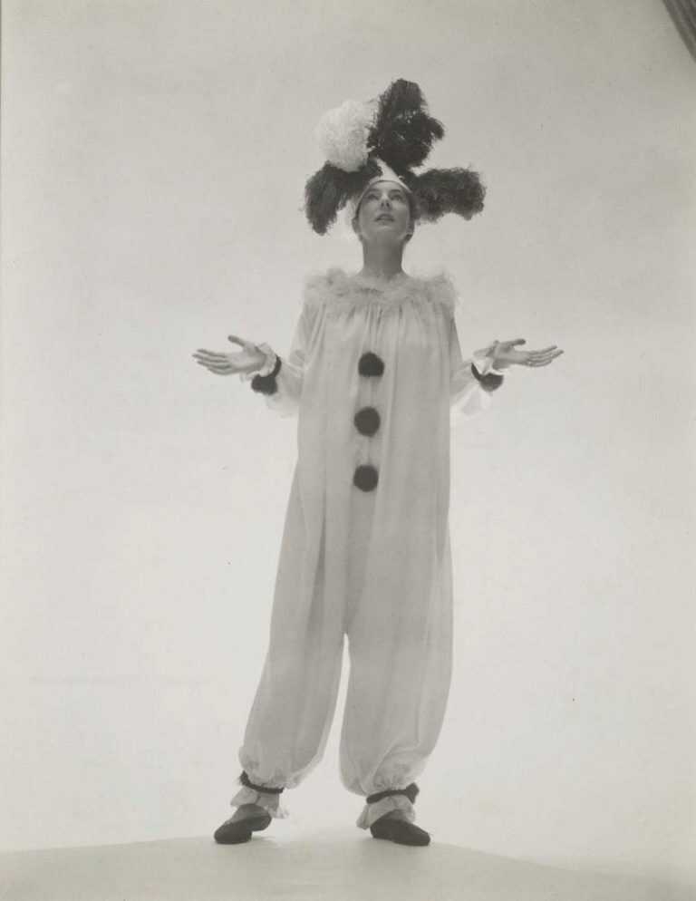 Photograph By George Platt Lynes: Margaret French, In Clown Suit At Childs Gallery