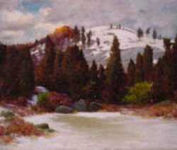 Painting by George W. Harvey: Early Winter, Annisquam, [Massachusetts], represented by Childs Gallery
