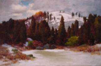 Painting by George W. Harvey: Early Winter, Annisquam, [Massachusetts], represented by Childs Gallery