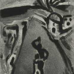 Print by Georges Rouault: Paysage avec Negresse portant une cruche sur la tete (Landsc, represented by Childs Gallery