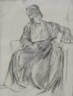 Print by Gerald Leslie Brockhurst: Geneviève, represented by Childs Gallery