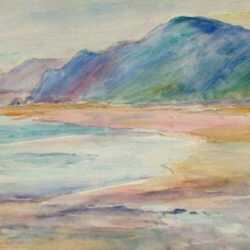 Watercolor by Gertrude Beals Bourne: St. Lawrence River, represented by Childs Gallery