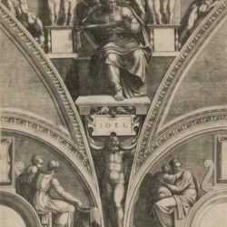 Print by Giorgio Ghisi: The Prophet Joel, from Prophets and Sibyls, represented by Childs Gallery
